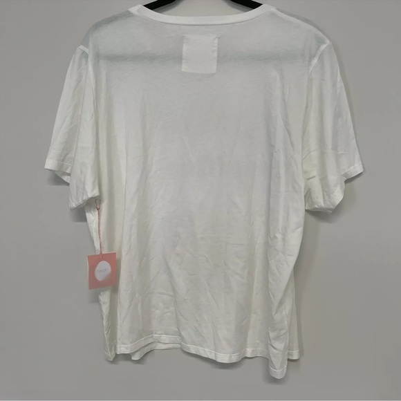 Ban.do Out Of Office White & Pink Graphic Short Sleeve Tee T-Shirt Size XXL - Picture 5 of 5